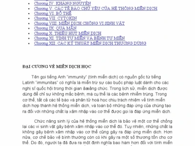 Giáo trình Miễn dịch học PDF Đại học Y Hà Nội miễn phí
